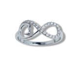 Arany Gyűrűk 14 karátos Gyűrű Végtelen jeles fehér arany (Nr.61) webshop