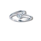 Arany Gyűrűk 14 karátos Gyűrű 2 köves Fehér arany (Nr.59) webshop Arany Gyűrűk 14 karátos Gyűrű 2 köves Fehér arany (Nr.59) webshop