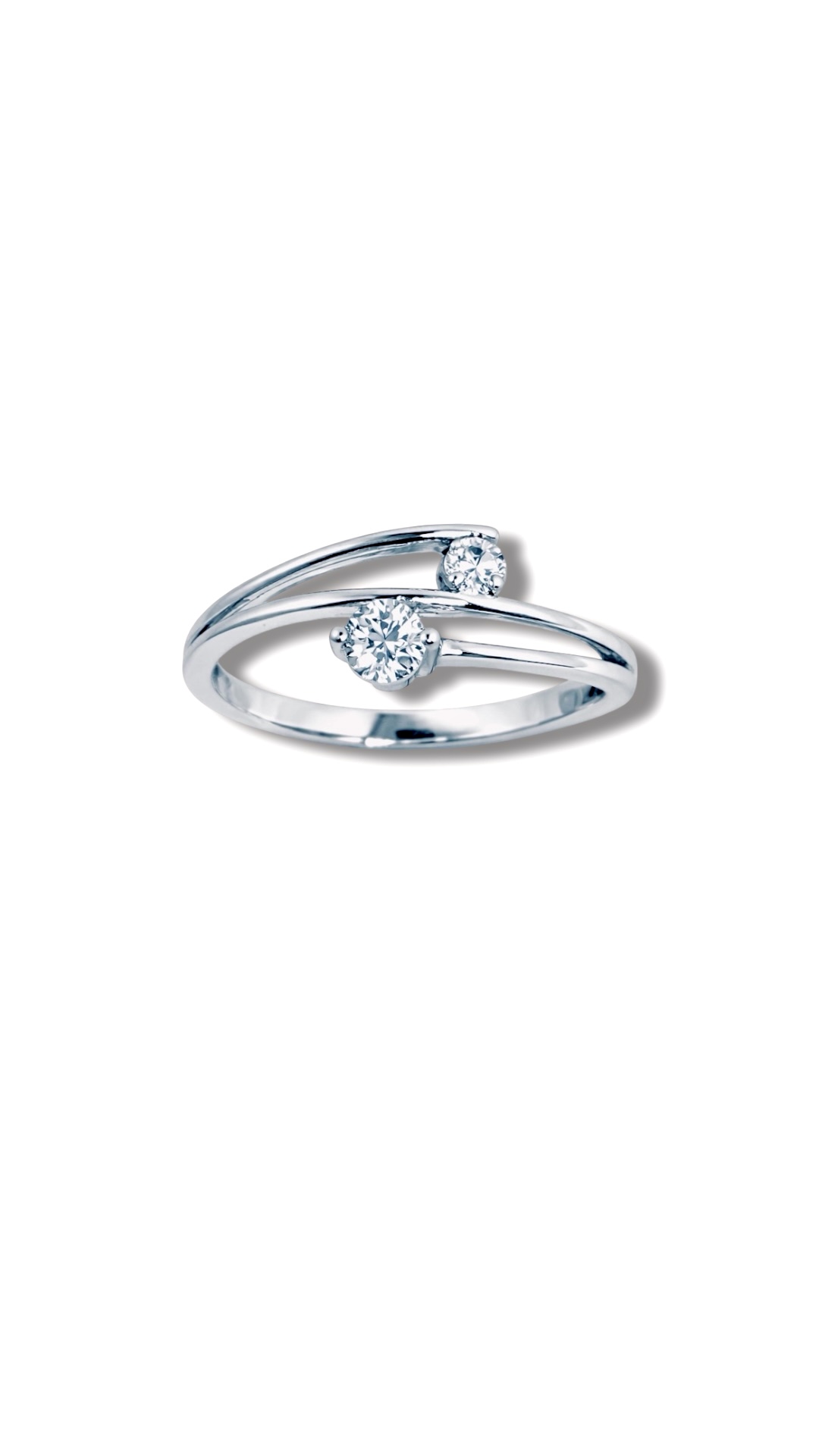 Arany Gyűrűk 14 karátos Gyűrű 2 köves Fehér arany (Nr.59) webshop Arany Gyűrűk 14 karátos Gyűrű 2 köves Fehér arany (Nr.59) webshop