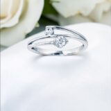 Arany Gyűrűk 14 karátos Gyűrű 2 köves Fehér arany (Nr.59) webshop Arany Gyűrűk 14 karátos Gyűrű 2 köves Fehér arany (Nr.59) webshop