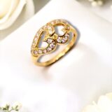 Arany Gyűrűk 14 karátos Gyűrű dupla szíves (Nr.58) webshop