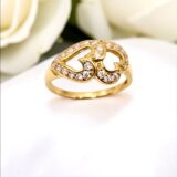 Arany Gyűrűk 14 karátos Gyűrű dupla szíves (Nr.58) webshop