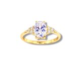 Arany Gyűrűk 14 karátos Gyűrű ovális köves (Nr.56) webshop