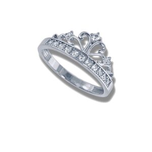 Arany Gyűrűk 14 karátos Gyűrű “Hercegnős“ fehér arany (Nr.52) webshop