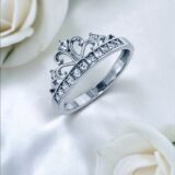 Arany Gyűrűk 14 karátos Gyűrű “Hercegnős“ fehér arany (Nr.52) webshop Arany Gyűrűk 14 karátos Gyűrű “Hercegnős“ fehér arany (Nr.52) webshop