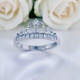 Arany Gyűrűk 14 karátos Gyűrű “Hercegnős“ fehér arany (Nr.52) webshop Arany Gyűrűk 14 karátos Gyűrű “Hercegnős“ fehér arany (Nr.52) webshop