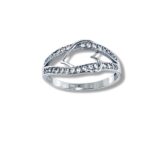 Arany Gyűrűk 14 karátos Gyűrű fehér arany szív motívummal (Nr.48) webshop