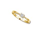 Arany Gyűrűk 14 karátos Gyűrű sárga arany egy köves eljegyzési (Nr.45) webshop