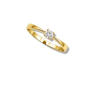 Arany Gyűrűk 14 karátos Gyűrű sárga arany egy köves eljegyzési (Nr.45) webshop