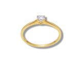 Arany Gyűrűk 14 karátos Gyűrű sárga arany egy köves eljegyzési (Nr.45) webshop