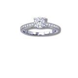 Arany Gyűrűk 14 karátos Gyűrű fehér arany sok köves eljegyzési (Nr.44) webshop