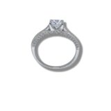 Arany Gyűrűk 14 karátos Gyűrű fehér arany sok köves eljegyzési (Nr.44) webshop