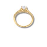 Arany Gyűrűk 14 karátos Gyűrű sárga arany sok köves eljegyzési (Nr.43) webshop