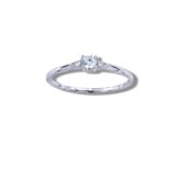 Arany Gyűrűk 14 karátos Gyűrű fehér arany 3 köves (Nr.42) webshop