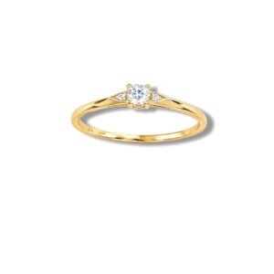 Arany Gyűrűk 14 karátos Gyűrű sárga arany 3 köves (Nr.41) webshop