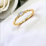 Arany Gyűrűk 14 karátos Gyűrű sárga arany 3 köves (Nr.41) webshop