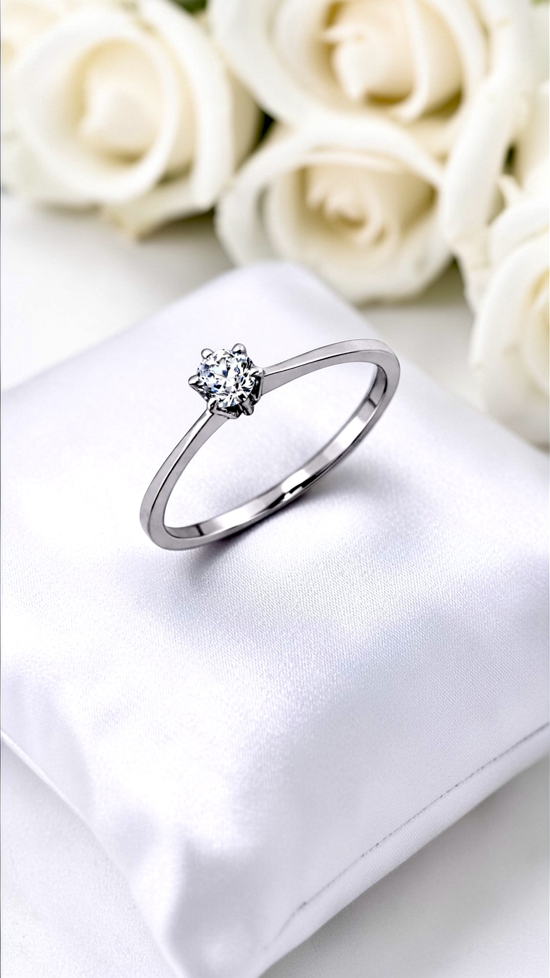 Arany Gyűrűk 14 karátos Gyűrű fehér arany 1 köves , eljegyzési (Nr.38)) webshop Gyűrű fehér arany 1 köves , eljegyzési (Nr.38))