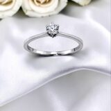 Arany Gyűrűk 14 karátos Gyűrű fehér arany 1 köves , eljegyzési (Nr.38)) webshop Arany Gyűrűk 14 karátos Gyűrű fehér arany 1 köves , eljegyzési (Nr.38)) webshop