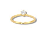 Arany Gyűrűk 14 karátos Gyűrű sárga arany ,1 köves , eljegyzési (Nr.37) webshop