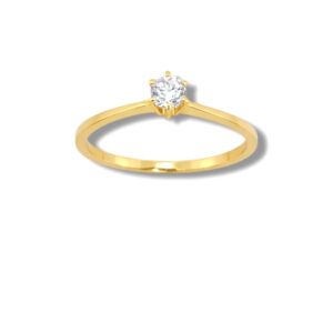 Arany Gyűrűk 14 karátos Gyűrű sárga arany ,1 köves , eljegyzési (Nr.37) webshop