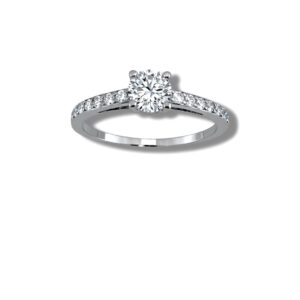 Arany Gyűrűk 14 karátos Gyűrű fehér arany ,többköves ,eljegyzési (Nr.36) webshop