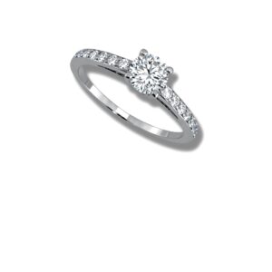 Arany Gyűrűk 14 karátos Gyűrű fehér arany ,többköves ,eljegyzési (Nr.36) webshop