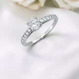 Arany Gyűrűk 14 karátos Gyűrű fehér arany ,többköves ,eljegyzési (Nr.36) webshop Arany Gyűrűk 14 karátos Gyűrű fehér arany ,többköves ,eljegyzési (Nr.36) webshop