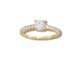 Arany Gyűrűk 14 karátos Gyűrű sárga arany ,többköves eljegyzési (Nr.35) webshop