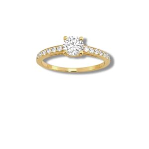 Arany Gyűrűk 14 karátos Gyűrű sárga arany ,többköves eljegyzési (Nr.35) webshop