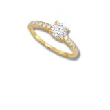 Arany Gyűrűk 14 karátos Gyűrű sárga arany ,többköves eljegyzési (Nr.35) webshop