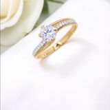 Arany Gyűrűk 14 karátos Gyűrű több köves sárga arany (Nr.33) webshop