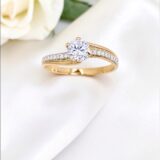 Arany Gyűrűk 14 karátos Gyűrű több köves sárga arany (Nr.33) webshop