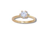 Arany Gyűrűk 14 karátos Gyűrű sárga arany soliter fazonú (Nr.32) webshop