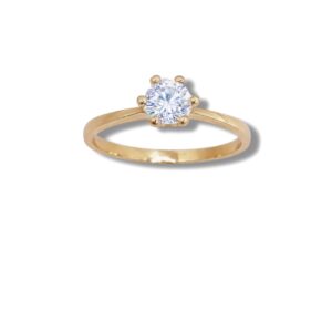 Arany Gyűrűk 14 karátos Gyűrű sárga arany soliter fazonú (Nr.32) webshop