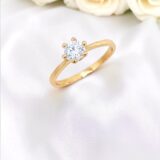 Arany Gyűrűk 14 karátos Gyűrű sárga arany soliter fazonú (Nr.32) webshop