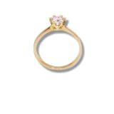 Arany Gyűrűk 14 karátos Gyűrű sárga arany soliter fazonú (Nr.32) webshop