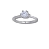 Arany Gyűrűk 14 karátos Gyűrű fehér arany soliter fazon (Nr.19) webshop Arany Gyűrűk 14 karátos Gyűrű fehér arany soliter fazon (Nr.19) webshop