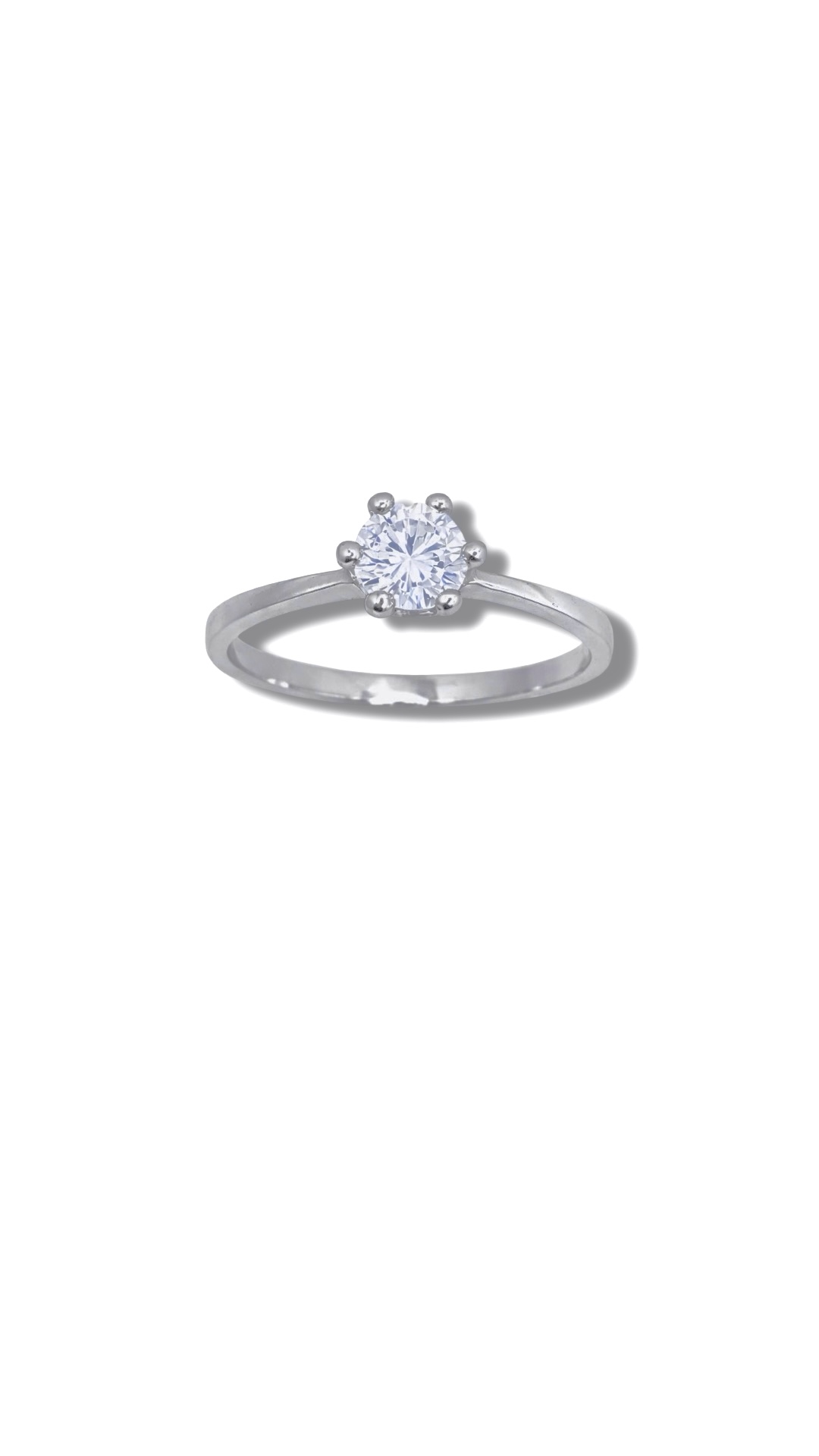 Arany Gyűrűk 14 karátos Gyűrű fehér arany soliter fazon (Nr.19) webshop Arany Gyűrűk 14 karátos Gyűrű fehér arany soliter fazon (Nr.19) webshop