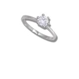 Arany Gyűrűk 14 karátos Gyűrű fehér arany soliter fazon (Nr.19) webshop Arany Gyűrűk 14 karátos Gyűrű fehér arany soliter fazon (Nr.19) webshop