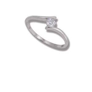 Arany Gyűrűk 14 karátos Gyűrű fehér arany köves (Nr.31) webshop