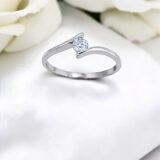 Arany Gyűrűk 14 karátos Gyűrű fehér arany köves (Nr.31) webshop