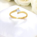 Arany Gyűrűk 14 karátos Gyűrű sárga arany köves fazonú (Nr.3) webshop