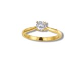 Arany Gyűrűk 14 karátos Gyűrű sárga arany 4 karmos soliter (Nr.30) webshop Arany Gyűrűk 14 karátos Gyűrű sárga arany 4 karmos soliter (Nr.30) webshop