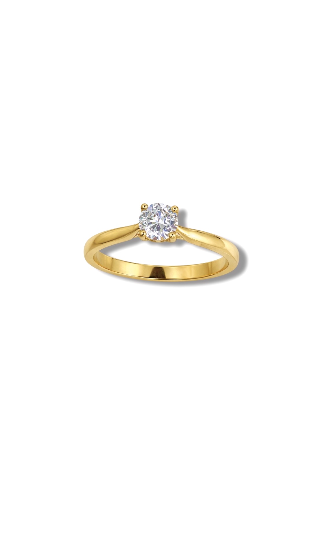 Arany Gyűrűk 14 karátos Gyűrű sárga arany 4 karmos soliter (Nr.30) webshop Arany Gyűrűk 14 karátos Gyűrű sárga arany 4 karmos soliter (Nr.30) webshop