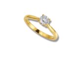 Arany Gyűrűk 14 karátos Gyűrű sárga arany 4 karmos soliter (Nr.30) webshop Arany Gyűrűk 14 karátos Gyűrű sárga arany 4 karmos soliter (Nr.30) webshop