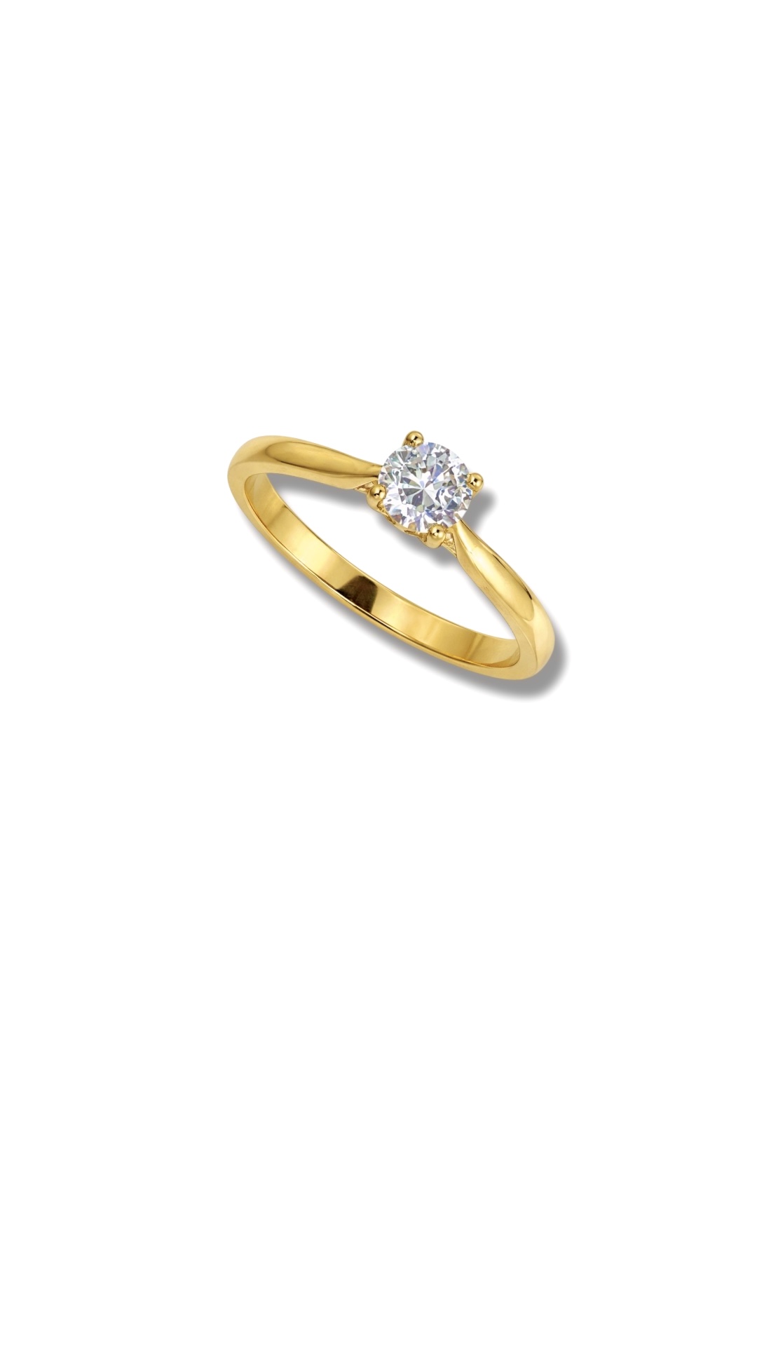 Arany Gyűrűk 14 karátos Gyűrű sárga arany 4 karmos soliter (Nr.30) webshop Gyűrű sárga arany 4 karmos soliter (Nr.30)