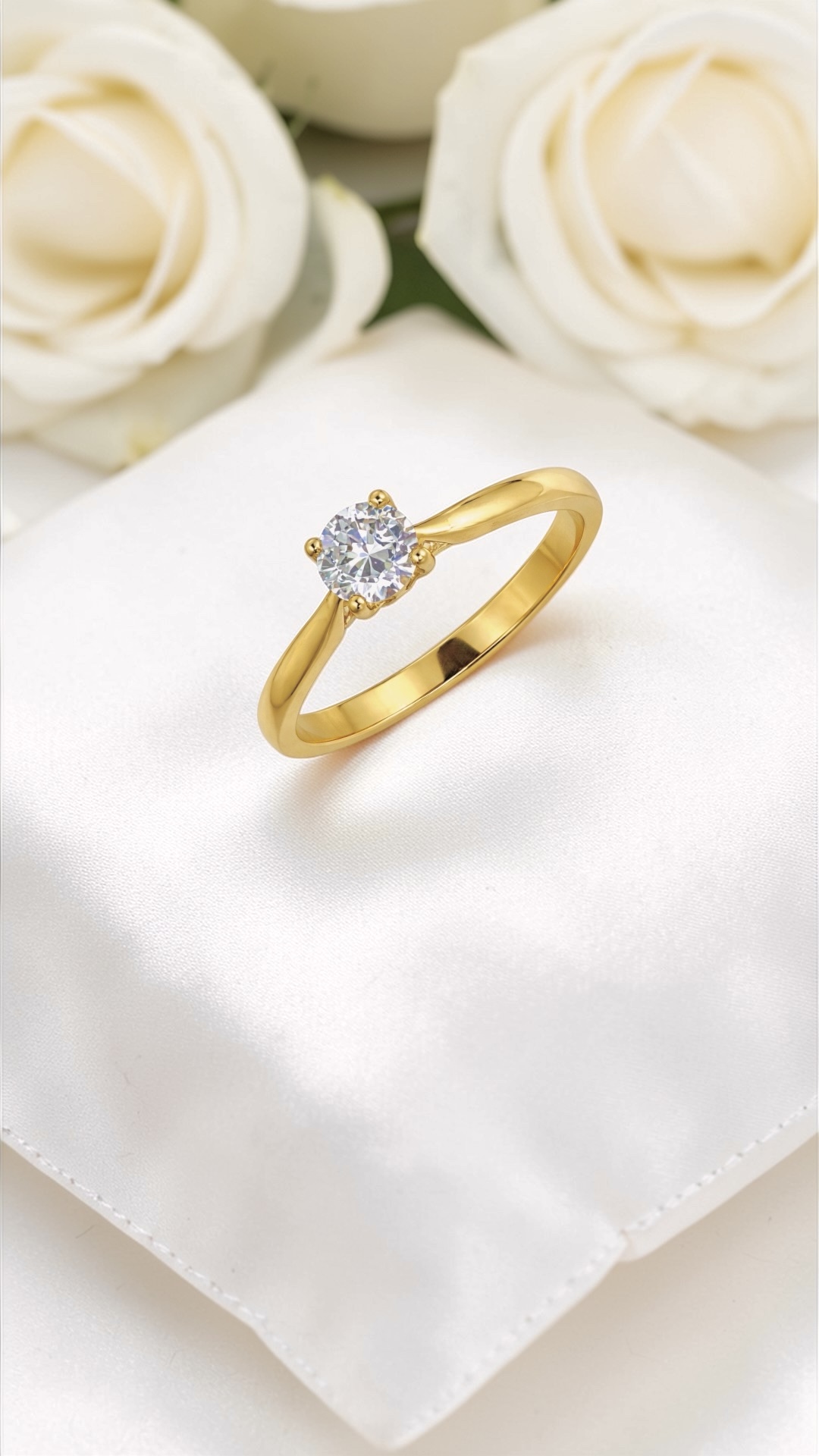 Arany Gyűrűk 14 karátos Gyűrű sárga arany 4 karmos soliter (Nr.30) webshop Gyűrű sárga arany 4 karmos soliter (Nr.30)