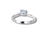 Arany Gyűrűk 14 karátos Gyűrű Fehér arany 4 karmos soliter (Nr.60) webshop