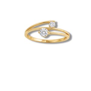 Arany Gyűrűk 14 karátos Gyűrű 2 köves sárga arany (Nr.29) webshop