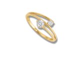 Arany Gyűrűk 14 karátos Gyűrű 2 köves sárga arany (Nr.29) webshop